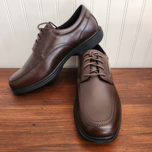 Nunn Bush‎ Men's Size 11 Wide Fit Kore Dark Brown Comfort Dress Shoes New - Picture 1 of 12